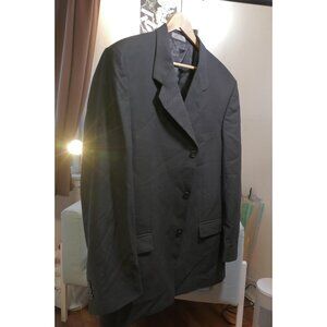 Mario Reda Black Wool Suit Jacket - Size 44R